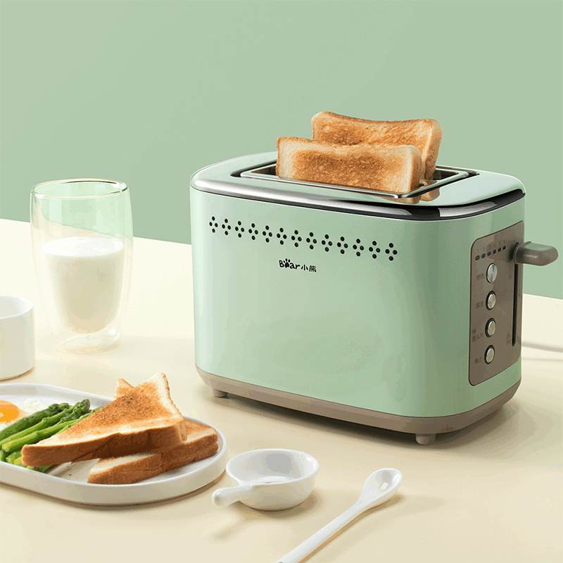 Retro Style 2 Slice Bread Toaster with Steel Housing