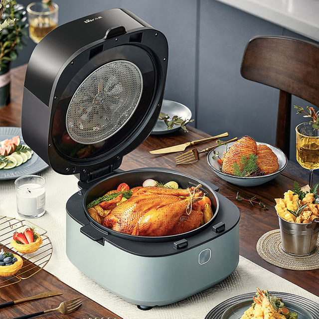 Air Fryer ជាមួយនឹងការមើលបង្អួច & បន្ទះកូរ