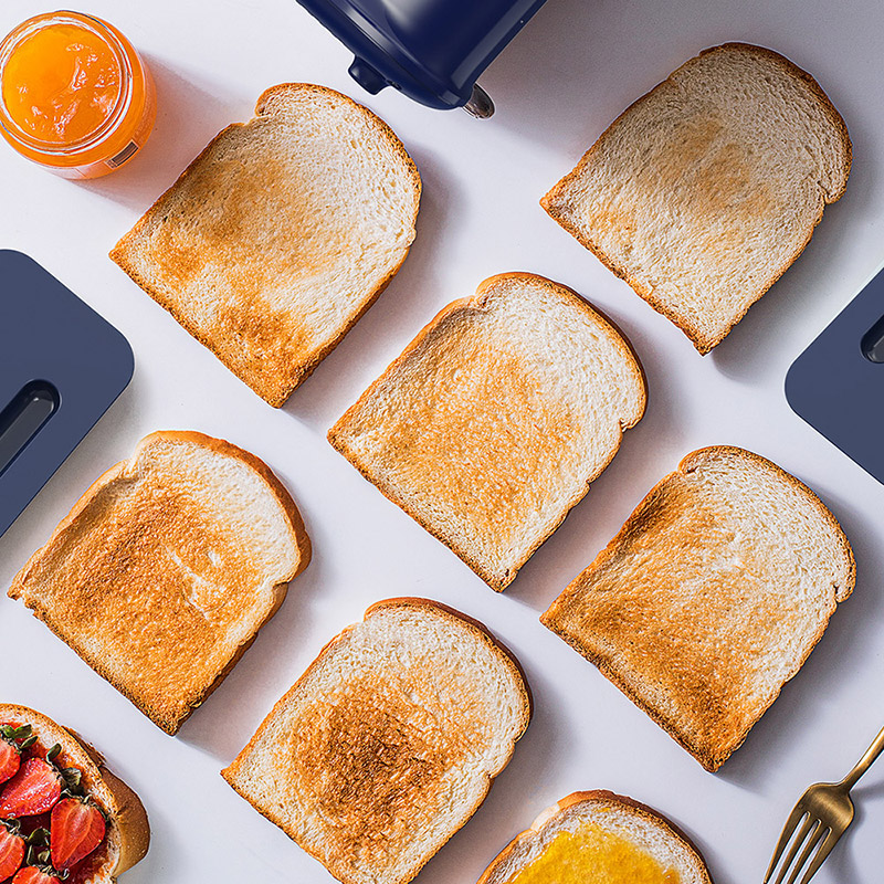 រន្ធដោតធំទូលាយ 2 Slice Toaster ជាមួយនឹងបង្អួចដែលមើលឃើញ 