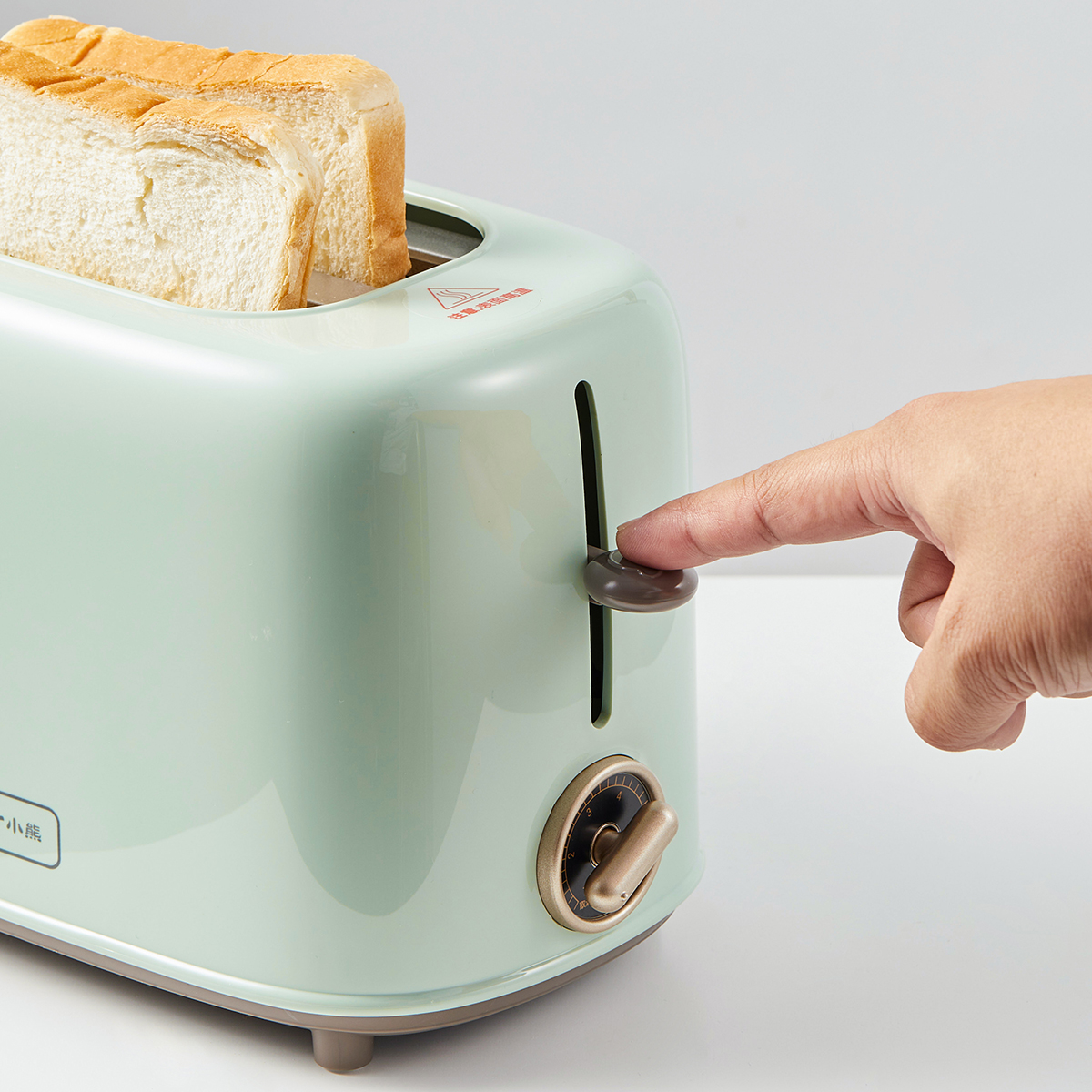 Bear Stainless Steel 2 Slice Retro Toaster