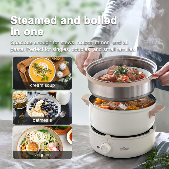 Bear ផើងអគ្គិសនីជាមួយឡចំហាយ